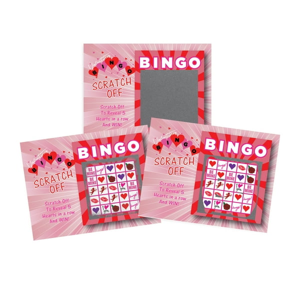 My Scratch Offs Lot de 26 Jeux de Cartes à Gratter de la Saint-Valentin pour Adultes, Billet de Tirage, Cadeaux de Fête, Récompenses en Classe, Jeux en Famille