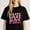 Black-1, variant on Colorful Lettering Graphic For Women Happy Last Day of School Themed Casual Tee print T Shirt