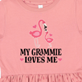 thumbnail image 4 of Inktastic Grammie Loves Me Girl Flamingo Girls Toddler Dress, 4 of 5