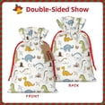 thumbnail image 2 of Pofeuu Dinosaur Print Burlap Bags with Drawstrings Drawstring Gift Bags Pouch Bag for Thankgiving Birthday Party Gift Wrapping Treats and Party Favors-Small, 2 of 9