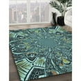 thumbnail image 3 of Ahgly Company Machine Washable Indoor Rectangle Transitional Dark SlateGray or Dark SlateGrey Green Area Rugs, 4' x 6', 3 of 7