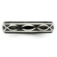 thumbnail image 4 of Edward Mirell Black Ti & Sterling Silver Satin Infinity Ring, 4 of 5