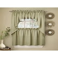 thumbnail image 1 of Cortinas de cocina de la colección Sweet Home opacas con cordón acanalado, color salvia, 1 of 1
