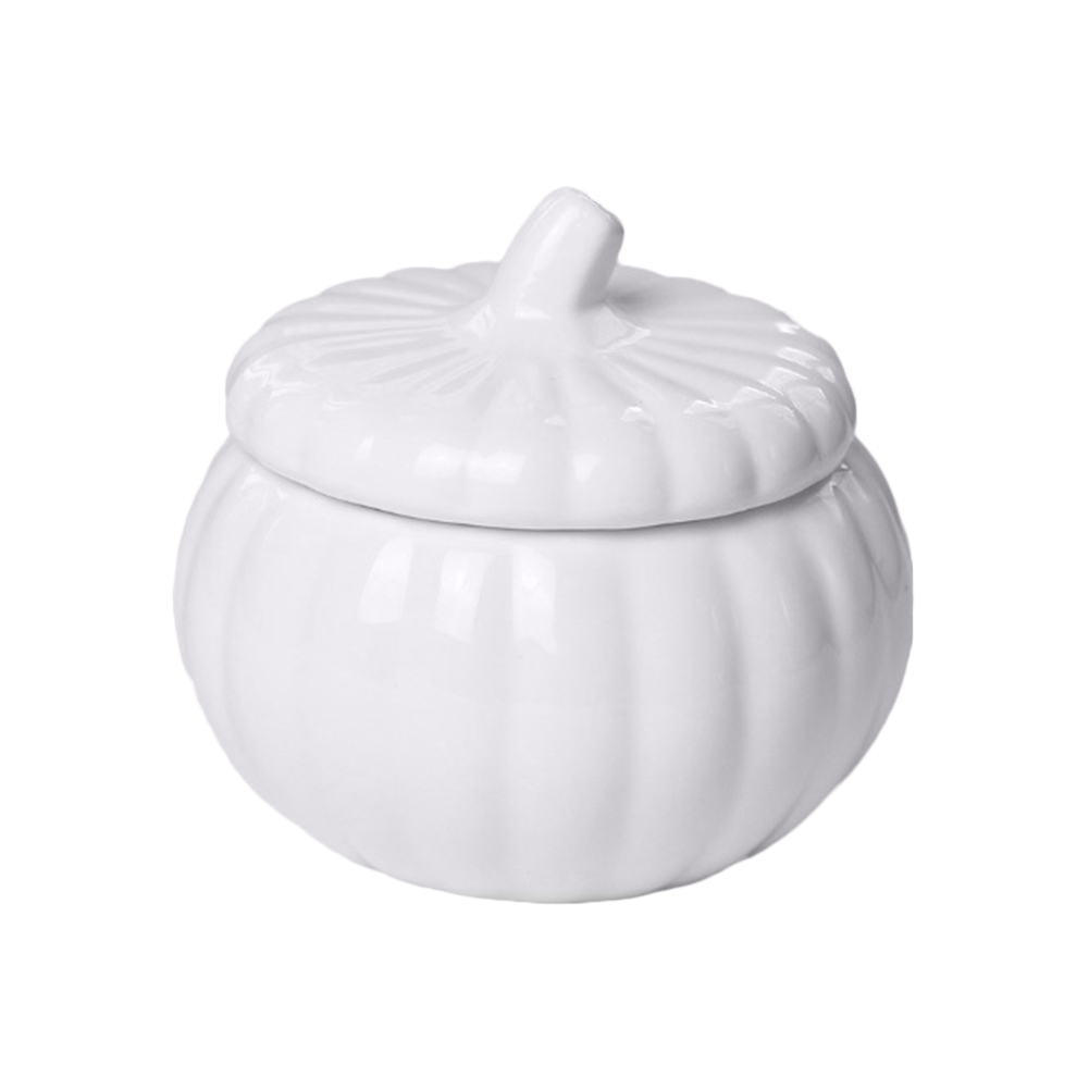 Home Gourmet Collection Pumpkin Soup Bowl with Fitting Lid White