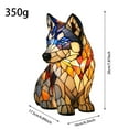 thumbnail image 3 of Siberian Husky Lamp, Dogs Stained Resin Tabletop Night Light, Dog Series Art Night Light, Dog Stained Glass Lamp, 3D Cute Pet Themed LED Table Lamps, Gift for Lovers, 3 of 12