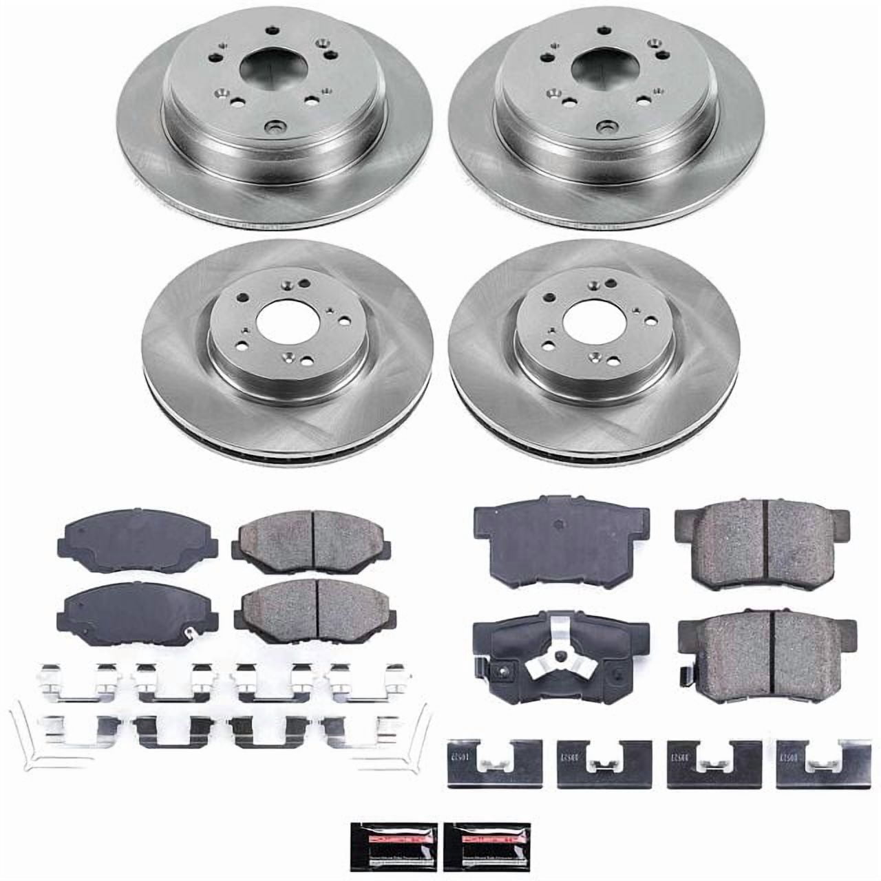 PowerStop Front and Rear Stock Replacement Brake Pad and Rotor Kit Fits: HONDA Select Models KOE6489