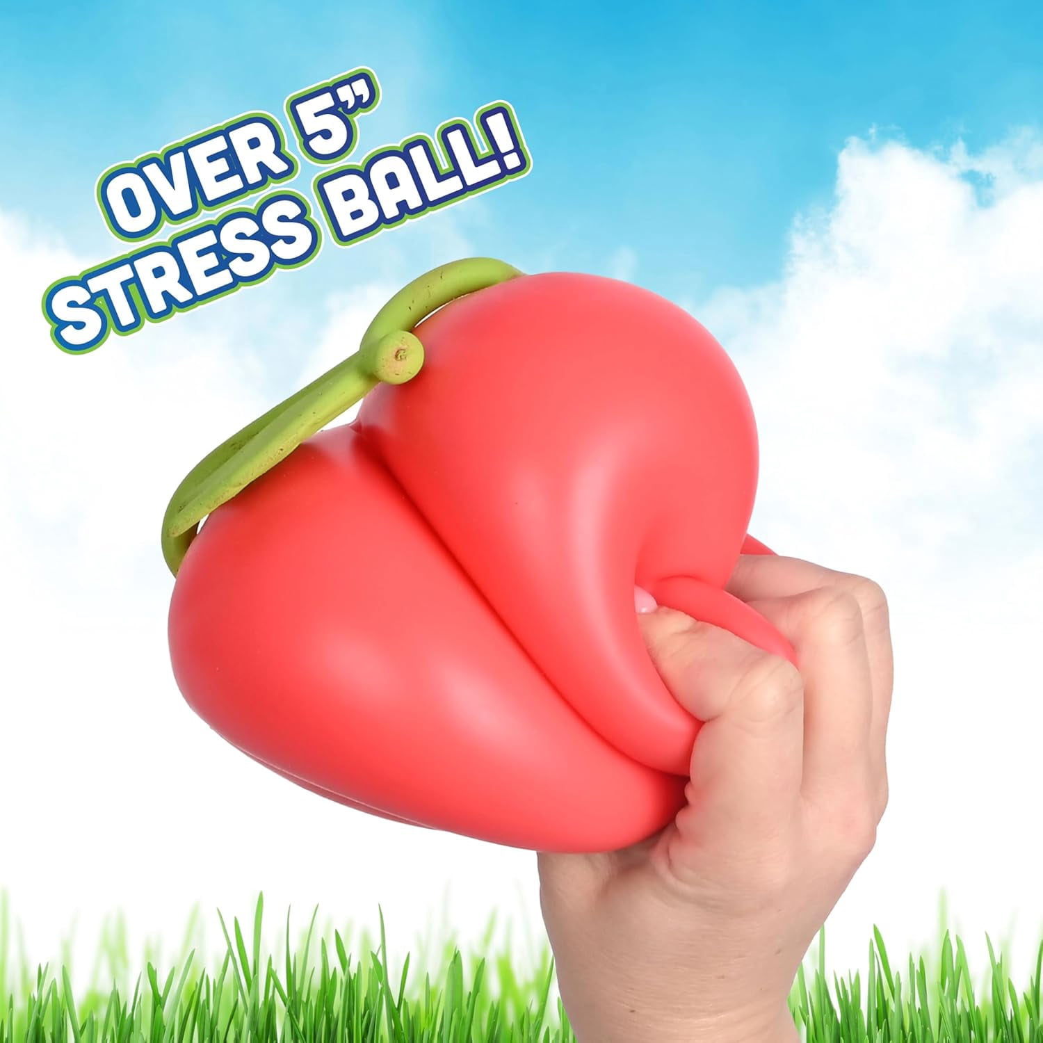 Decorative Cherry Squishy Accessory - 5.5" Realistic Fruit Tension Relief Squeeze Ball for Home Wellness