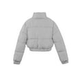 thumbnail image 2 of A2Y Women's Cropped Zipper Puffer Jacket Grey L, 2 of 4