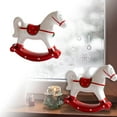 thumbnail image 2 of nTRIUQJ Elegant Ceramic Rocking Horse Sculpture Tabletop Display Piece For Home Cabinet Centerpiece Decorative Art Statue B, 2 of 5