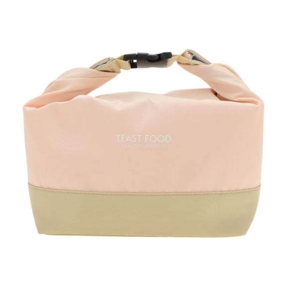 Unique Bargains 1 Pc Portable Insulated Lunch Tote Cooler for Work 13.78"x5.91"x11.02" Pink