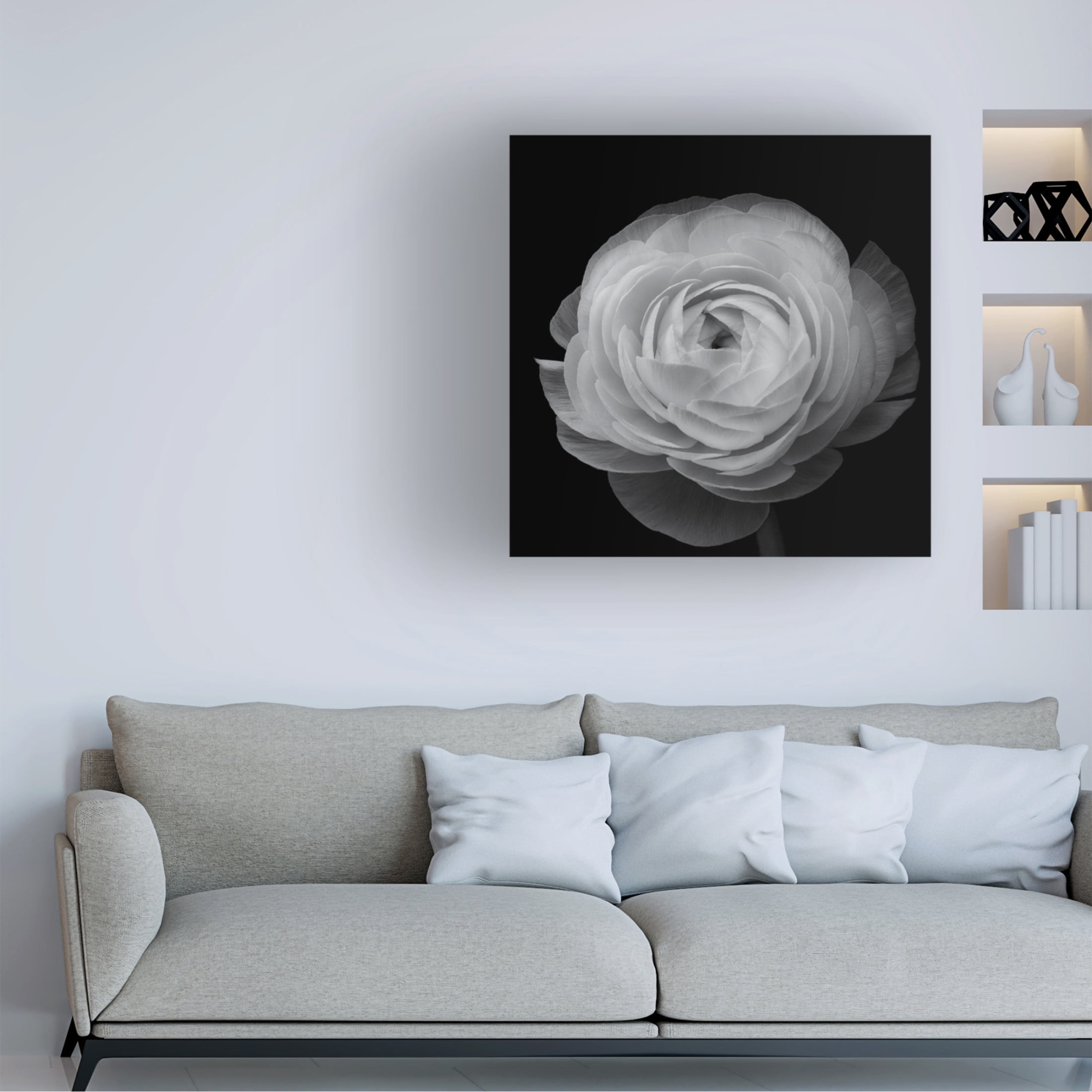 Canvas Wall Art - Lotte Gronkjar 'Ranunculus' Wall Art for Living Room, Bedroom, or Office D?cor by Trademark Fine Art - 24 x 24 Inches
