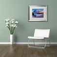 thumbnail image 3 of Trademark Fine Art 'Beach at Dusk' Canvas Art by Pierre Leclerc, White Matte, Silver Frame, 3 of 4