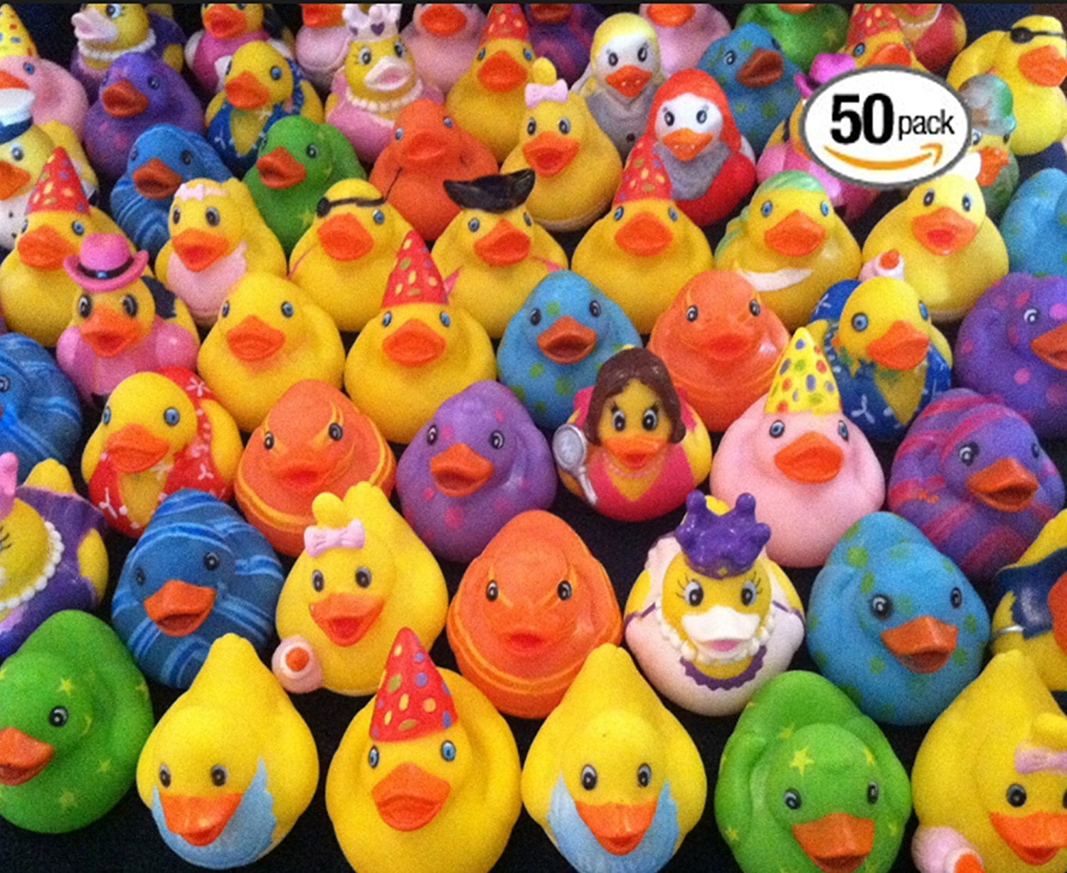 - Toys 50PC 50 Pieces CHRISTMAS RUBBER DUCKY ASSORTMENT 