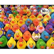 Play Kreative Rubber Ducky Assortment - Pack of 50 2 Inch Rubber Ducks for Kids