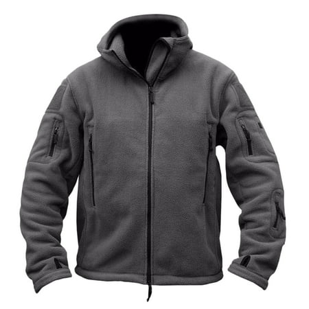 Mens Fashion Simple Camouflage Puffy Hunting Jacket Pocket Cardigan Zipper Sweater Trading Jackets for Men Jacket