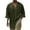 Army Green, variant on Chiccall Mens Linen Cotton Long Length T Shirts Short Sleeve V Neck Shirts Solid Lightweight Breathable Summer Beach Tee Tops BlackXL