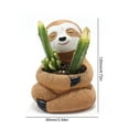 thumbnail image 2 of Succulent Planter Cute Resin Planter Xmas Gift Sloth Flower Plant Holder Halloween Christmas Decoration (Sloth), 2 of 10