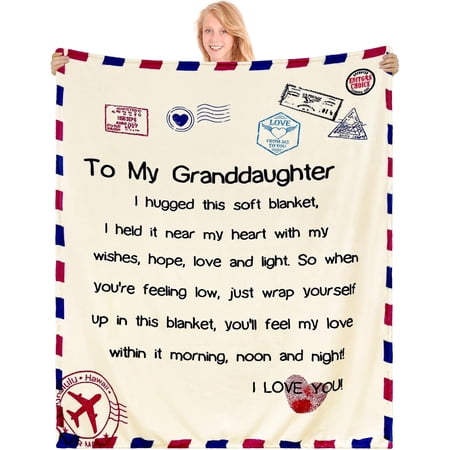 Granddaughter Bed Throw Blankets 130x150cm Granddaughter Gift from Grandma Grandad Granddaughter Blankets And Throws Granddaughter Birthday Gift I Love You Gift (GRANDDAUGHTER-1) Granddaughter Bed Throw Blankets 130x150cm Granddaughter Gift from Grandma Grandad Granddaughter Blankets And Throws Granddaughter Birthday Gift I Love You Gift (GRANDDAUGHTER-1)