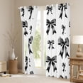 thumbnail image 3 of Manfei Cartoon Bow Tie Black Out Curtains,Cute Bowknot Ribbon Curtains Pack of 2 (42x63 Each),White Black Bedroom Curtains For Teens,Luxury Bedroom Decor, 3 of 6