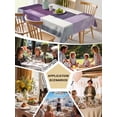 thumbnail image 5 of Rustic Purple Table Cloth, Abstract Oil Painting Grunge Art Ombre Waterproof Tablecloth for Rectangle Tables, Reusable Washable Fabric Table Cover for Restaurant Kitchen Dining Tables 60"x102", 5 of 6