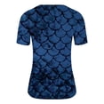 thumbnail image 4 of Womens T Shirts Loose Fit Scale Print Loose Fit Short Sleeve T Shirt Casual Crew Neck Blouse Top Casual Tee Tops, 4 of 5
