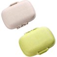 thumbnail image 1 of 2 pcs Portable Medicine Storage Box,Wheat Small Pill Dispenser with 8 Compartments(White+Green), 1 of 5