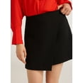 thumbnail image 3 of Scoop Women's Ponte Wrap Mini Skirt, Sizes XS-XXL, 3 of 6