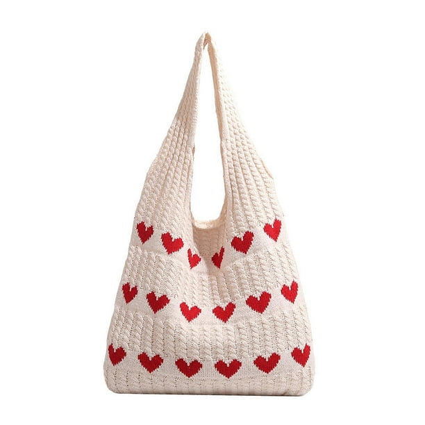 Simple Beach Shoulder Bag Multipurpose Reusable Fabric Storage Bag for Outdoor