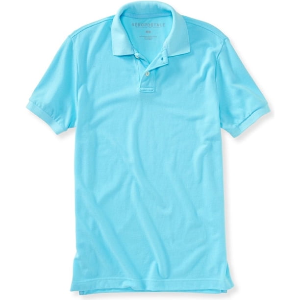 Aeropostale - Polo de rugby para hombre, color azul, grande