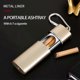 thumbnail image 4 of Portable Ashtray With Buckle Sealed Pull Closure Anti-scalding Metal Liner Butt Storage Stainless Steel Mini Mobile Ashtray Men Pocket Gadget Creative, 4 of 5