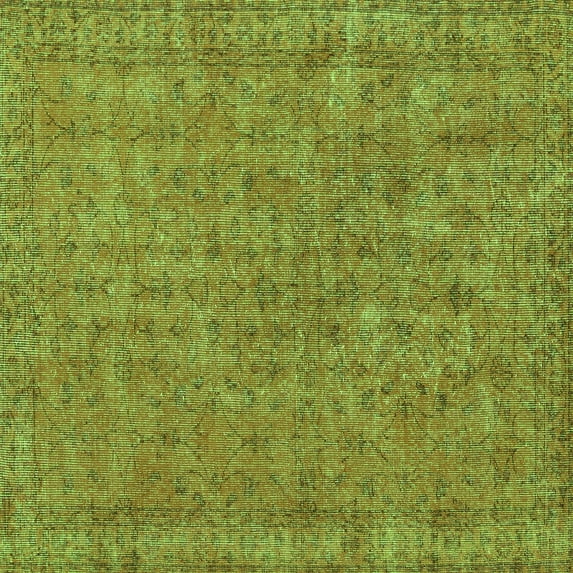 Ahgly Company Indoor Square Persian Green Bohemian Area Rugs, 8' Square