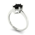 thumbnail image 2 of 1.5 ct Pear Cut Natural Onyx Solitaire Engagement Ring for Women in 18K White Gold, 2 of 5