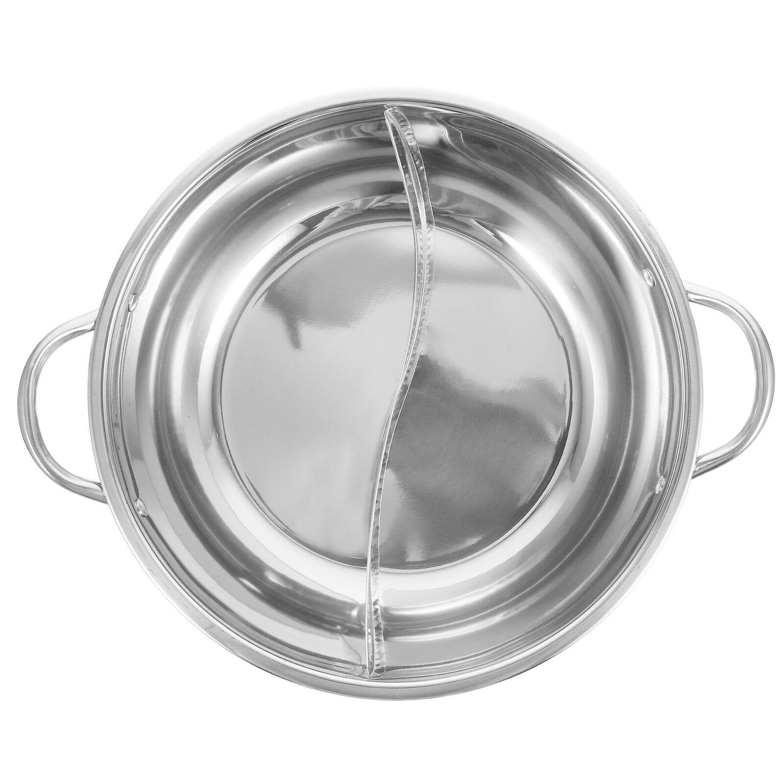 Stainless Steel Hot Pot Divided Hot Pot Pan Hot Pot for Induction Cooktop Gas Stove
