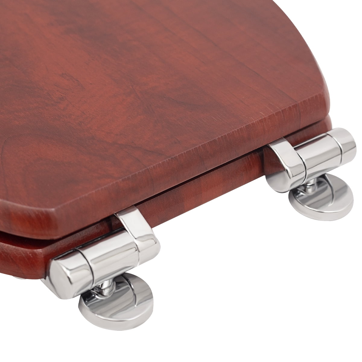 Nastarki Elongated Toilet Seat, Slow Close Wood Toilet Seats, Wooden Toilet Seats with Strong Alloy Hinges