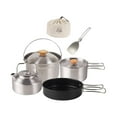 thumbnail image 3 of Juego de utensilios de cocina para acampar kusrkot Olla antiadherente Sartén Hervidor de agua Bolsa de transporte, 3 of 8