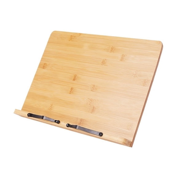 Wooden Adjustable Desktop Reading Stand Foldable Book Holder for Books & Tablets