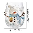 thumbnail image 2 of Magical Christmas Glass Art Cup Glassware, Collectible 3D Christmas Wine Glasses Festive Glass Drinkware for Holiady Party Home Decor Gifts, 2 of 5