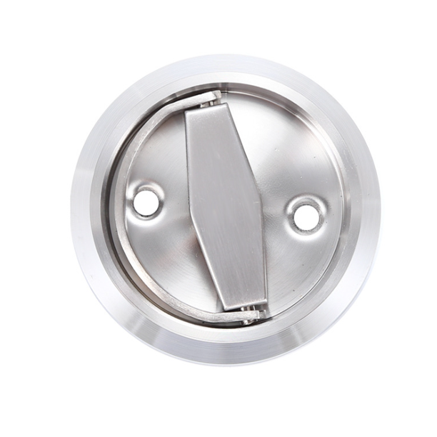 Manija de puerta de acceso redonda de 2 piezas, cerradura de puerta oculta de acero inoxidable 304, herrajes para puerta de remolque para acampar, manija de puerta de anillo, manija oculta empotrada d