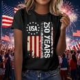 thumbnail image 2 of CONROSES 250Th Anniversary Usa Women's Short Sleeve T-Shirts V Neck Patriotic Usa Flag Graphic 4Th Of July Tshirt Independence Day Tee Blouses For Lady, 2 of 4