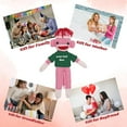 thumbnail image 6 of Made by Aliens Personalized Huggable Pink Sock Monkey 8 Inch Plush Stuffed Animal Gift - Custom Text on Shirt - Perfect for Halloween Day Valentine's Day Graduation Day Birthday Present (Forest), 6 of 6