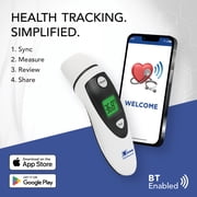 Zewa Infrared Thermometer | Professional Accuracy | Forehead & Ear Non-Touch Measurement | Bluetooth 4.0 | Android & iOS Compatible | Fever Alarm | Free MyHealthConnected App
