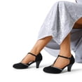 thumbnail image 6 of Dream Pairs Women's T-Strap Heels with 6.5cm Block Heel, Vintage-Inspired Mary Jane Pumps, 6 of 7
