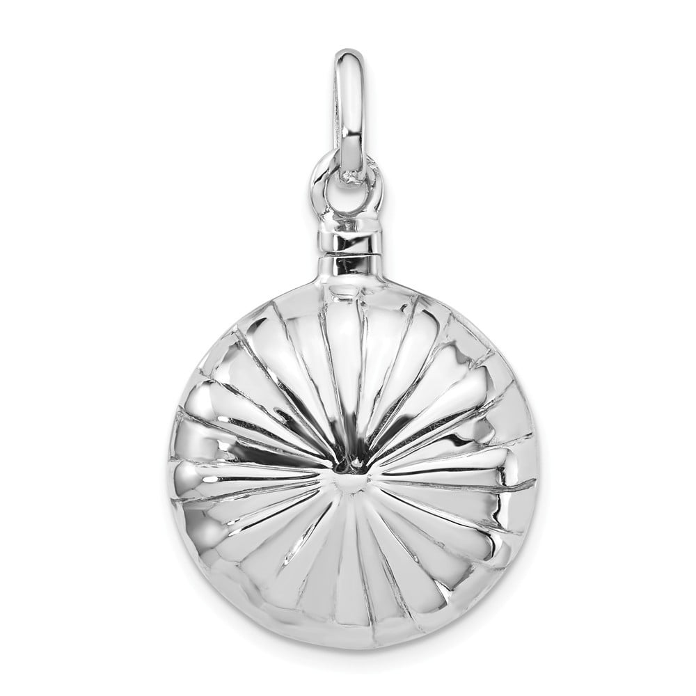 925 Sterling Silver Rhodium Plated Puffed Ash Holder Pendant Necklace Jewelry Gifts for Women