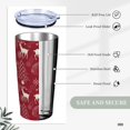 thumbnail image 5 of 20 Oz Insulated Tumbler with Lid and Straw, Deer Christmas Tree Mom Dad Iced Coffee Stainless Steel Vacuum Insulated Tumbler Cup Travel Mug for Hot and Cold, 5 of 6