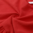 thumbnail image 5 of felwors Women's Peplum Tops 3/4 Lantern Sleeve Crewneck Loose Babydoll Shirt Blouse Red, XXXL, 5 of 8