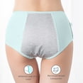 thumbnail image 7 of Tisuna Underwear For Big Girls Cartoon Print High Waist Briefs Comfortable Breathable Girls Youth School Holiday Playwear Underwear Panties Light Blue Size S, 7 of 7