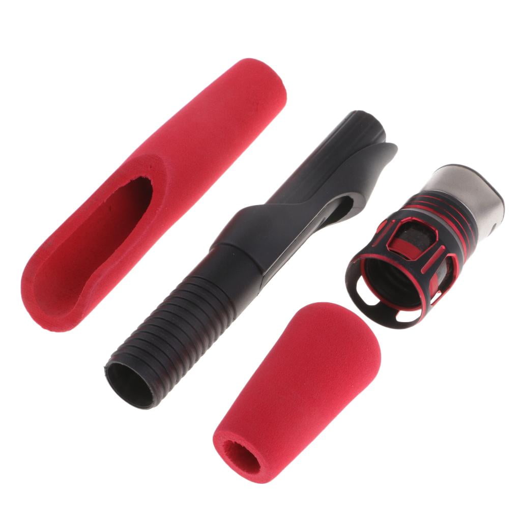 Fishing Rod Handle & Reel Seat Hard EVA Rod Replacement Repair Part Red