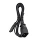 thumbnail image 3 of Cable IEC320 C14 a C7 macho a hembra, adaptador de corriente para Monitor LCD, impresora, cámara digital, 6,6 pies, 3 of 8