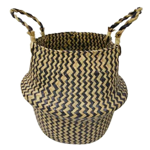 Seagrass Cesta de Mimbre Plegable Tejido a Mano Organizador para Sunnimix Canasta de almacenamiento de hierba de mar