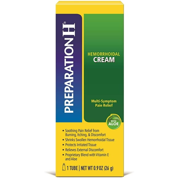 Preparation H Multi Symptoms Relief with Aloe, Hemorrhoidal Cream Tube, 0.9 oz